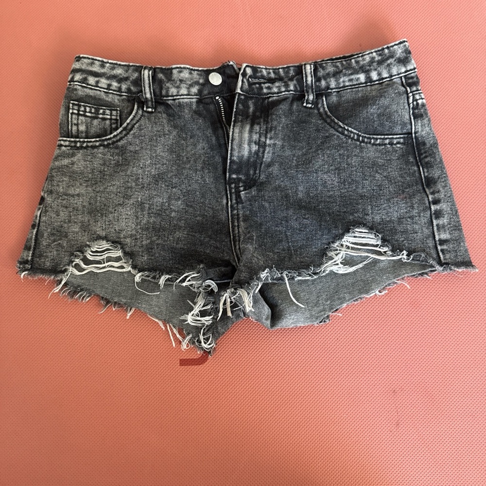 Urban Outfitters Washed Black Jean Shorts